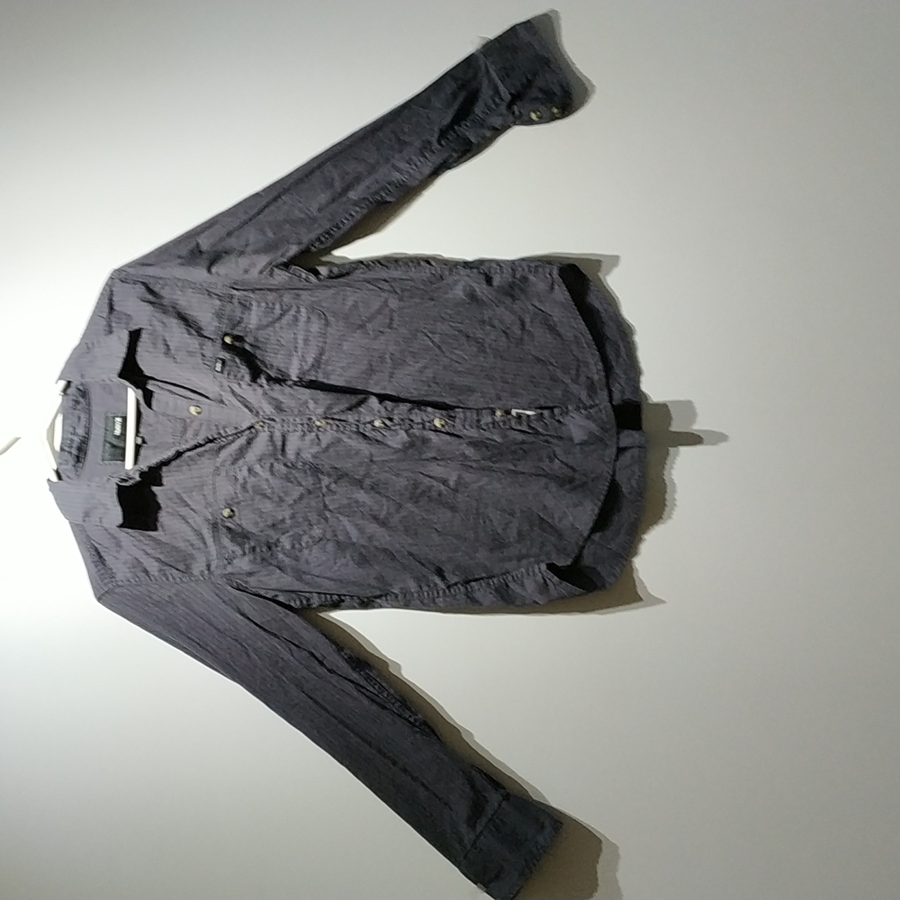 hurley women's Grey stripper button down shirt 100% cotton size S